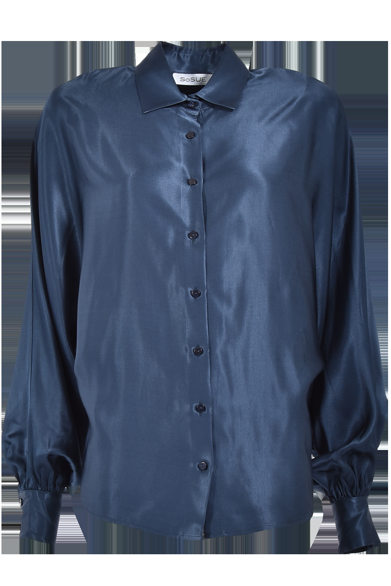 SOSUE Bluse "Antonia-Slim" glänzend mit Fledermausärmeln von SOSUE,