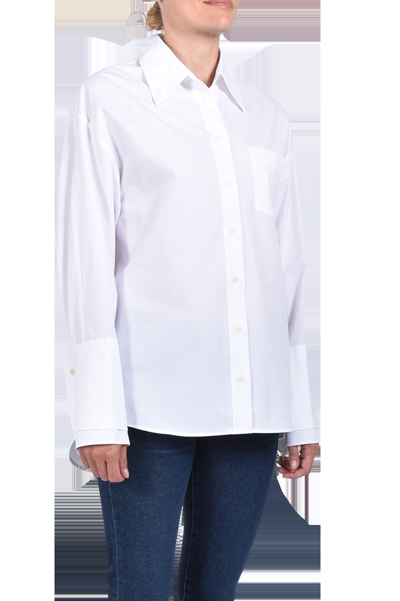 SOSUE Bluse "Malin" Mit Breiten Manschetten Von SOSUE, Weiß