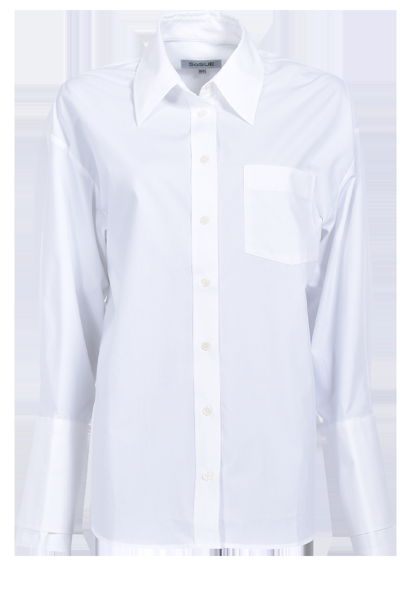 SOSUE Bluse "Malin" mit breiten Manschetten von SOSUE, weiß