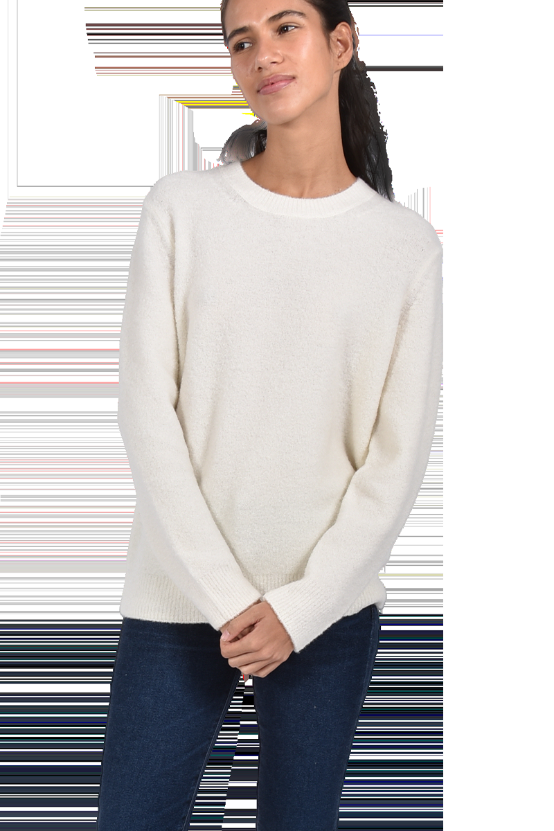 INSIEME Bouclé-Pullover Mit Rundhalsausschnitt Von INSIEME