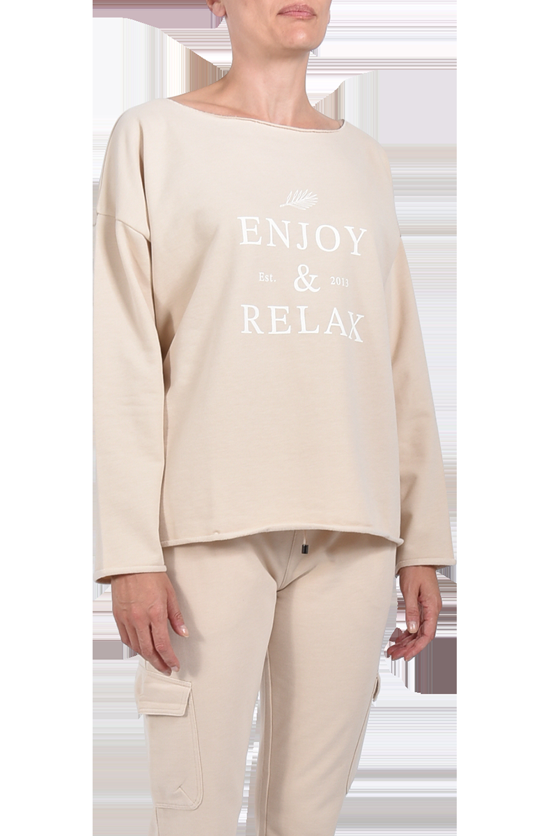 JUVIA Judi Fleece Sweater Mit Frontprint Von JUVIA