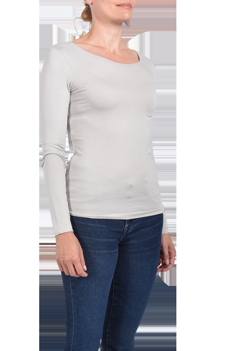 MAJESTIC Langarm-Rundhalsshirt Aus Viskose Von MAJESTIC