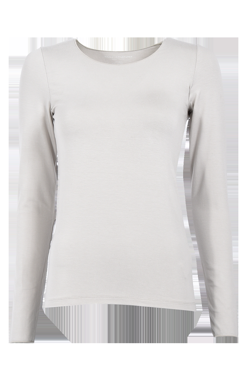 MAJESTIC Langarm-Rundhalsshirt aus Viskose von MAJESTIC
