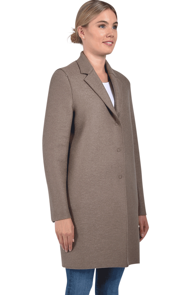 HARRIS WHARF Leichter Eggshape-Mantel "A1301-MLK" Von HARRIS WHARF