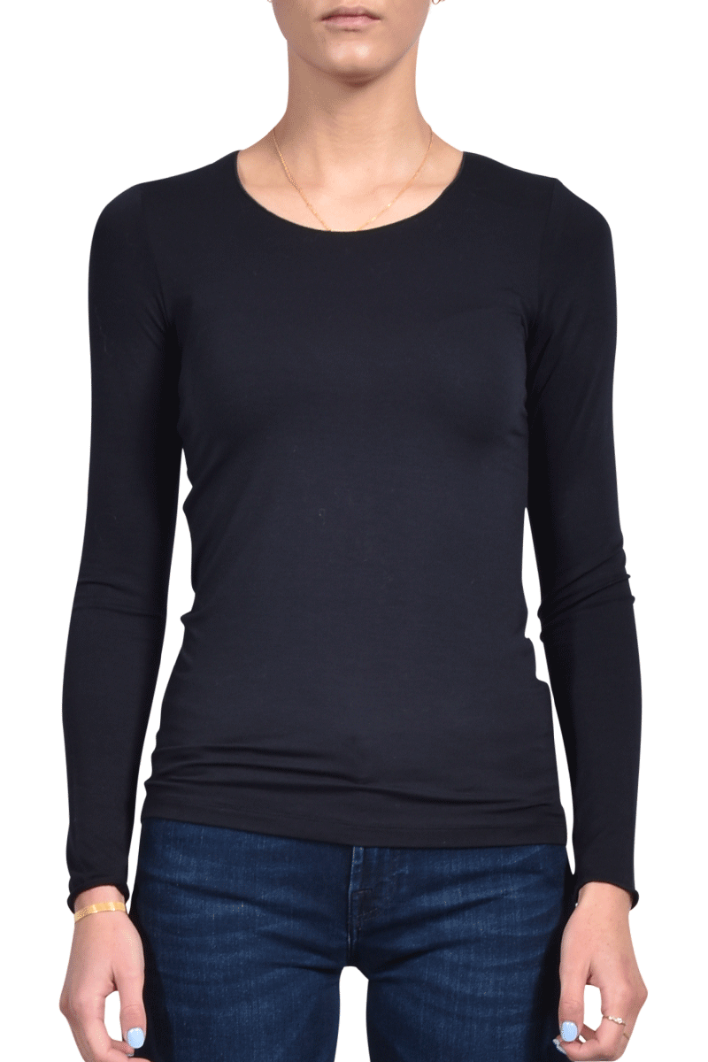 MAJESTIC Rundhalsshirt Aus Viskose Von MAJESTIC