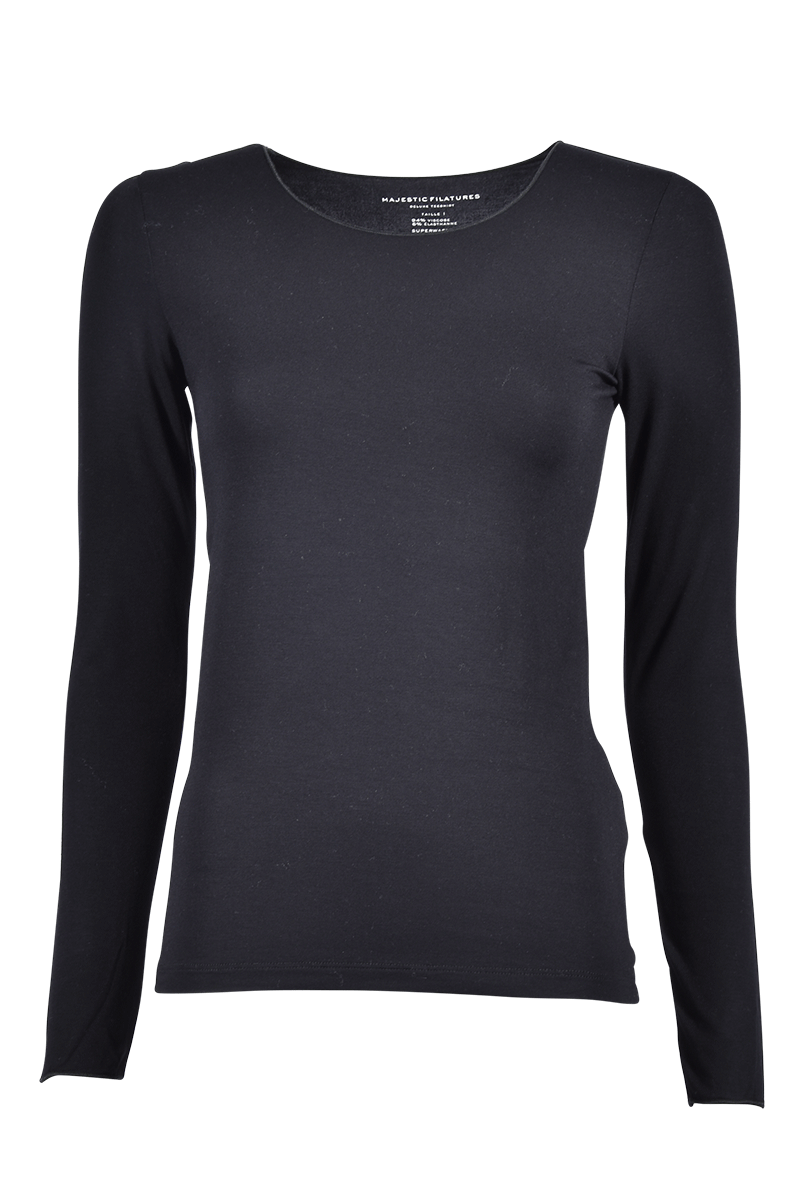 MAJESTIC Rundhalsshirt aus Viskose von MAJESTIC