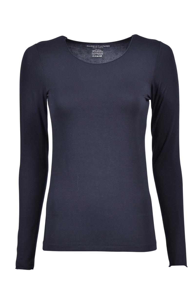 MAJESTIC Rundhalsshirt aus Viskose von MAJESTIC