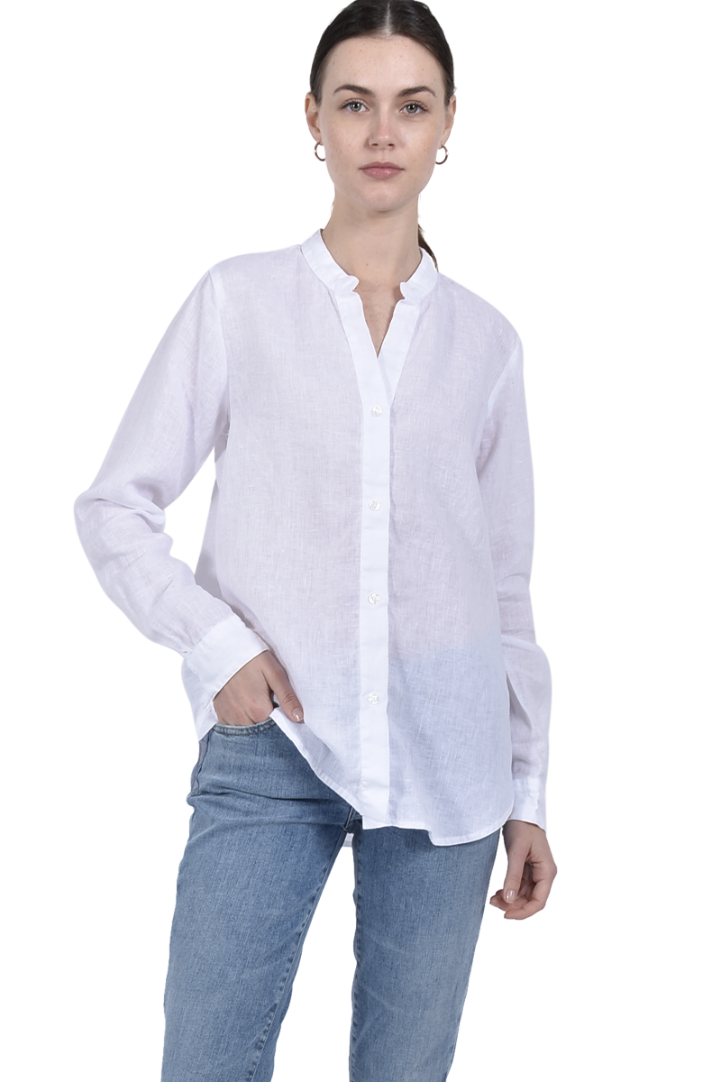 INSIEME Oversized Leinenhemd Mit Stehkragen Von INSIEME