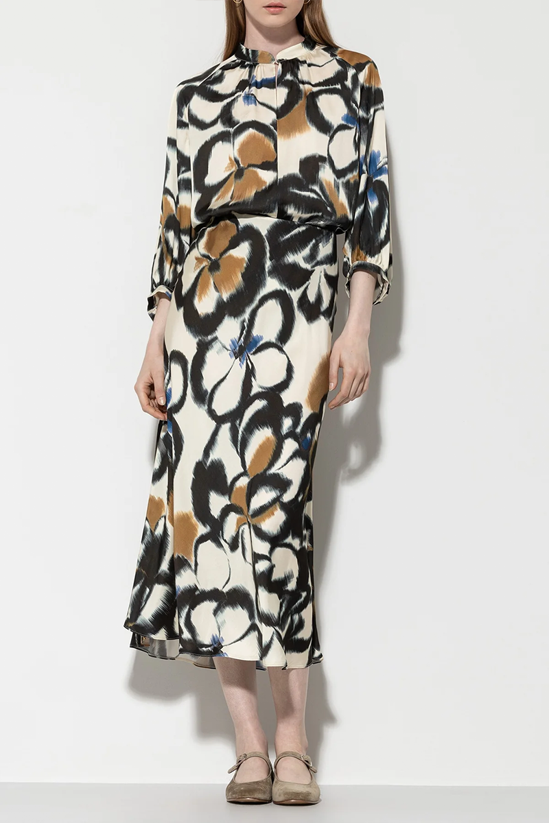 LUISA CERANO Satin-Rock Mit Flower-Print Von LUISA CERANO