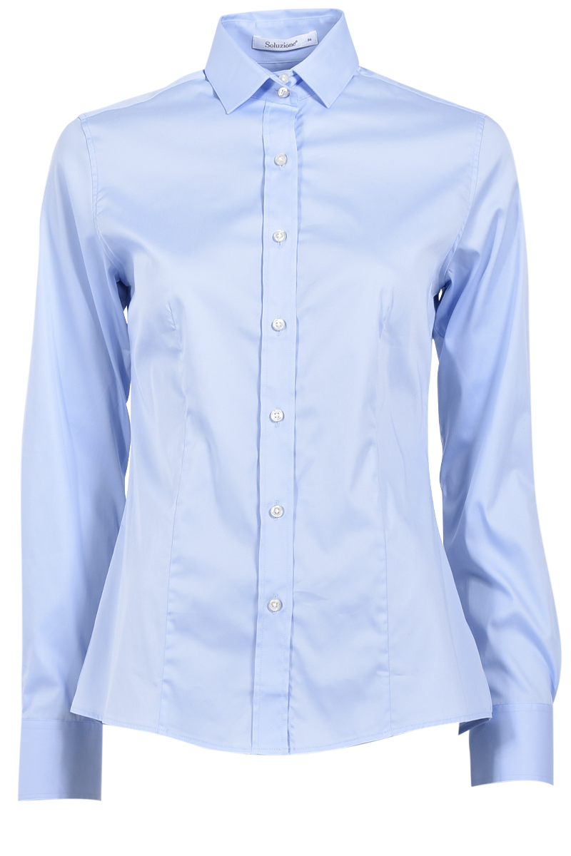 Soluzione Baumwollbluse mit Abnähern von SOLUZIONE