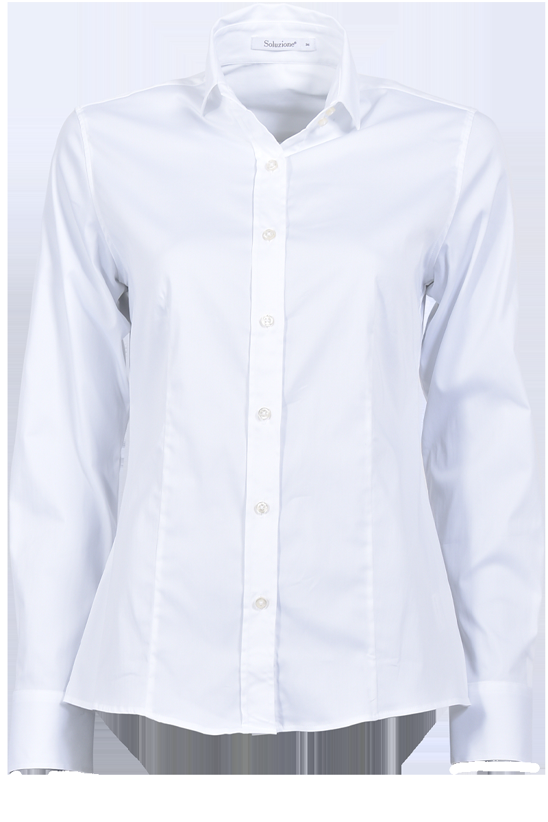 Soluzione Baumwollbluse mit Abnähern von SOLUZIONE