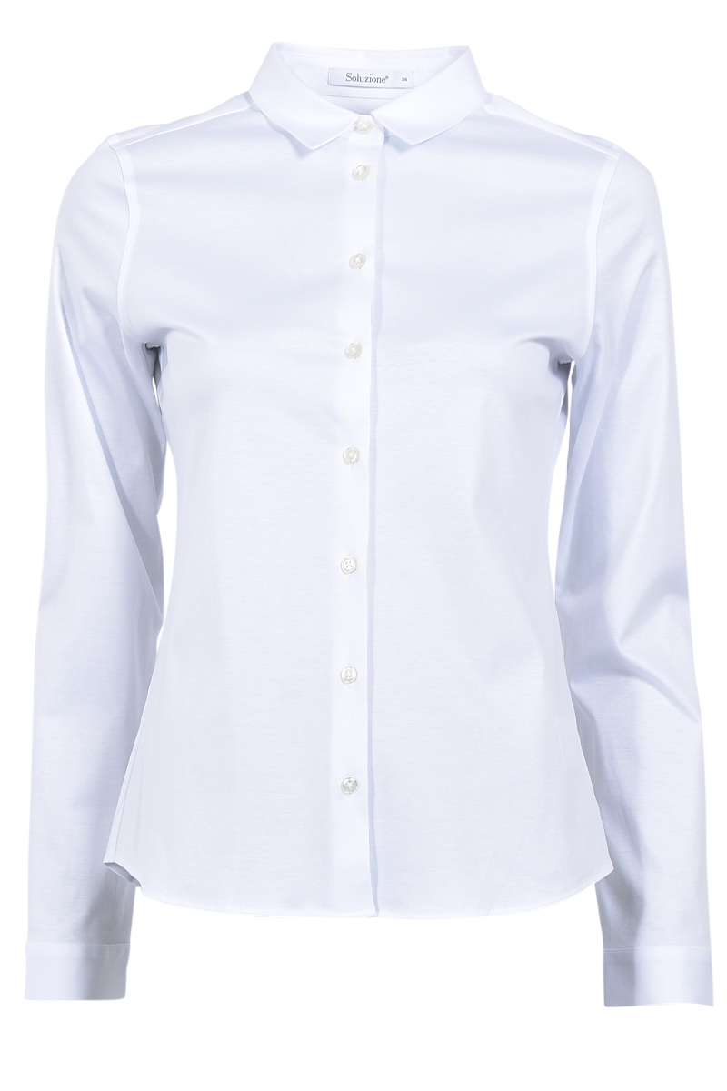 Soluzione Hemdbluse aus Jersey von SOLUZIONE