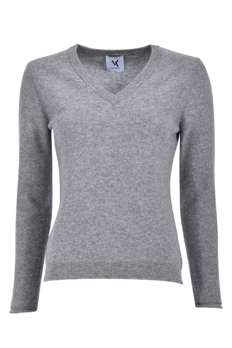 VAN KUKIL V-Ausschnittpullover "Demeter" aus 100% Kaschmir von VAN KUKIL