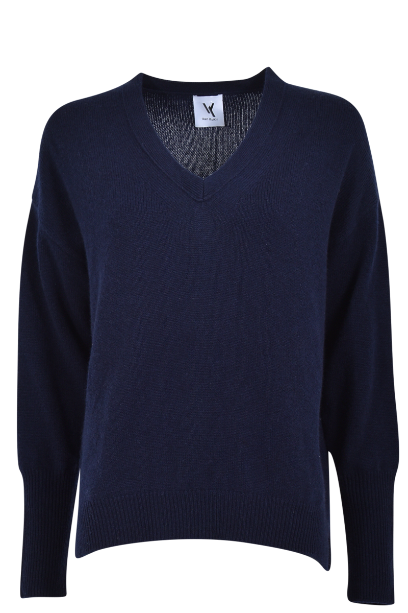 VAN KUKIL V-Ausschnittpullover "Paisley" aus 100% Kaschmir von VAN KUKIL