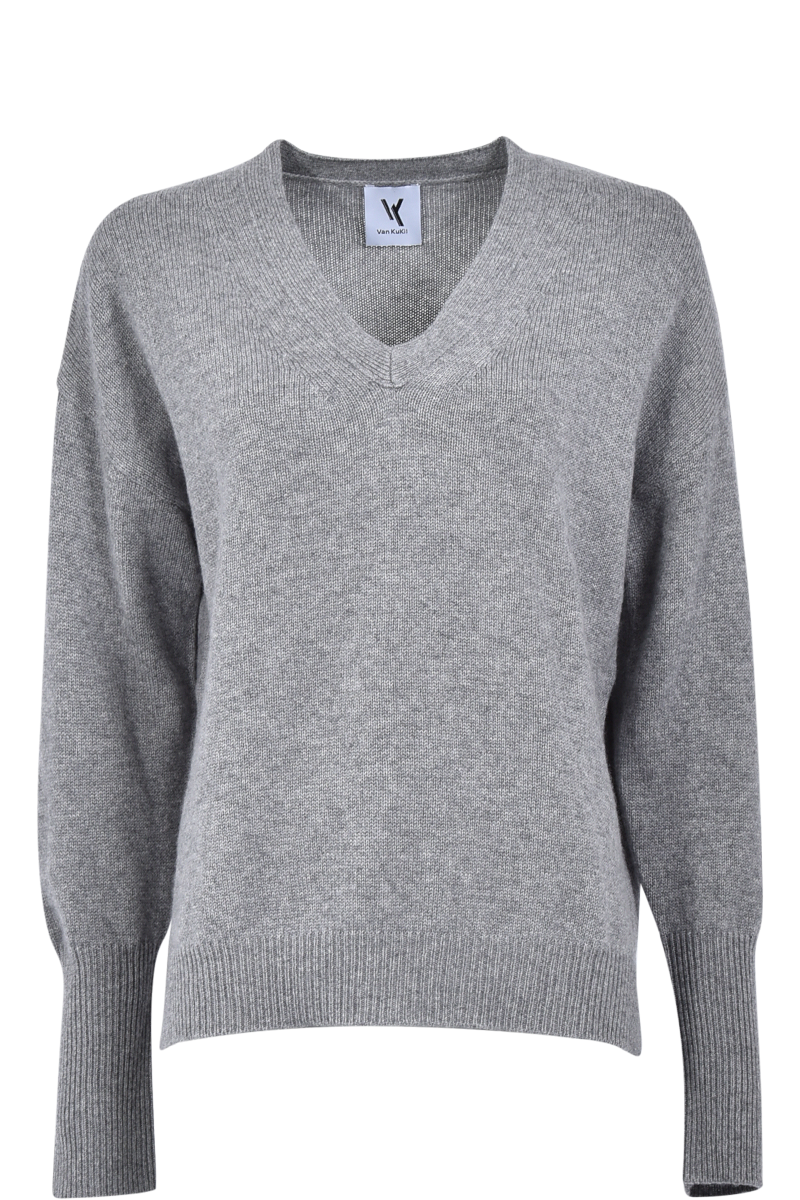 VAN KUKIL V-Ausschnittpullover "Paisley" aus 100% Kaschmir von VAN KUKIL