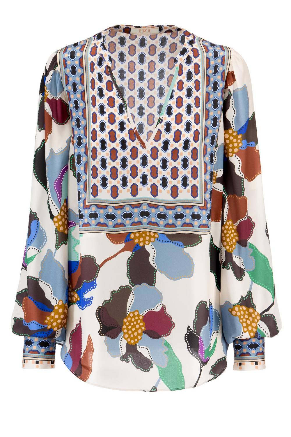 IVI GmbH BLUE BELL Seidenbluse mit platziertem Print