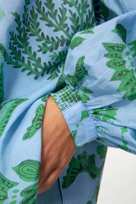 IVI GmbH CORAL FLOWER Baumwollbluse Mit Print Ocean