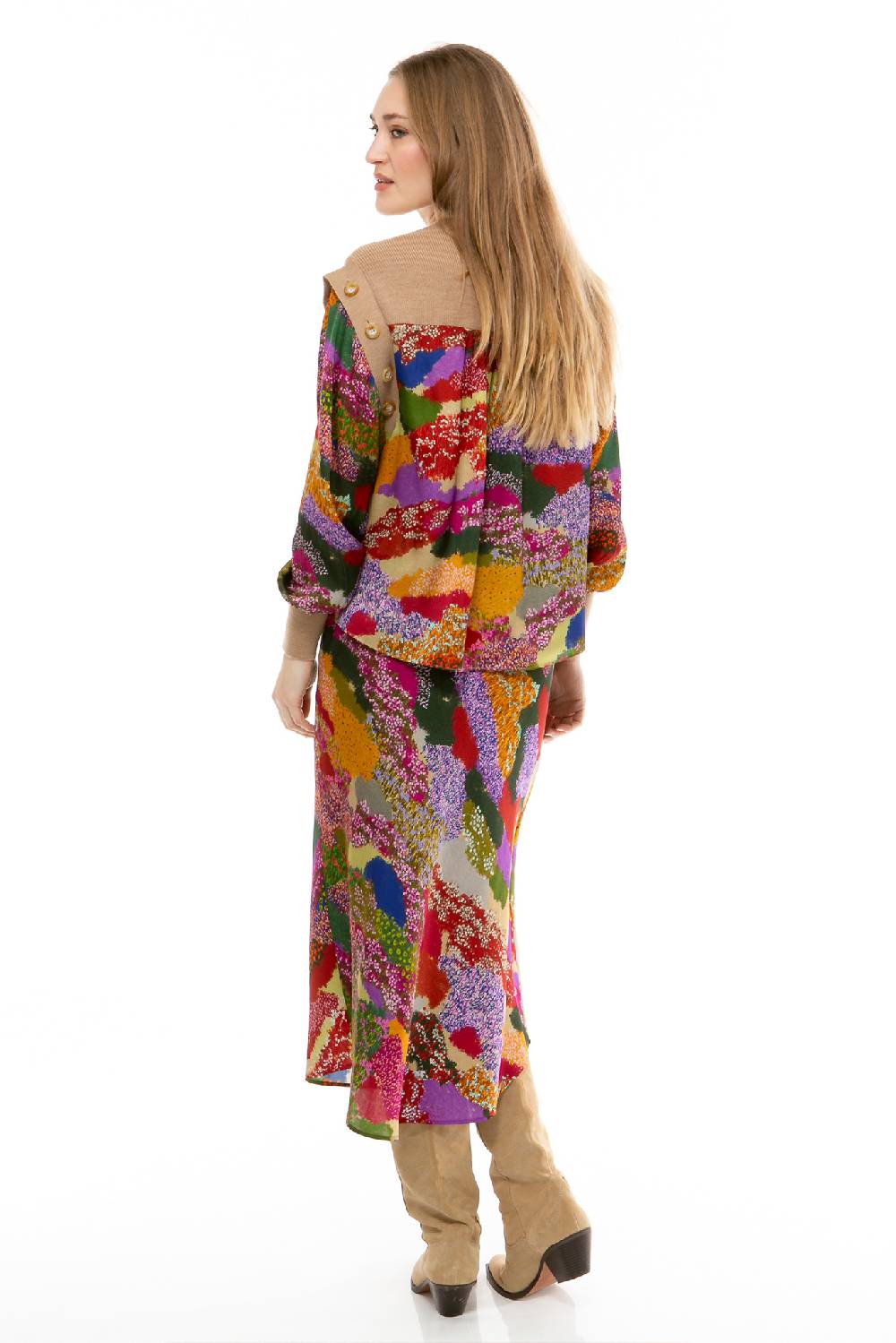 IVI GmbH FLOWER FIELDS Pullunder Mit Integrierter Bluse Multicolor