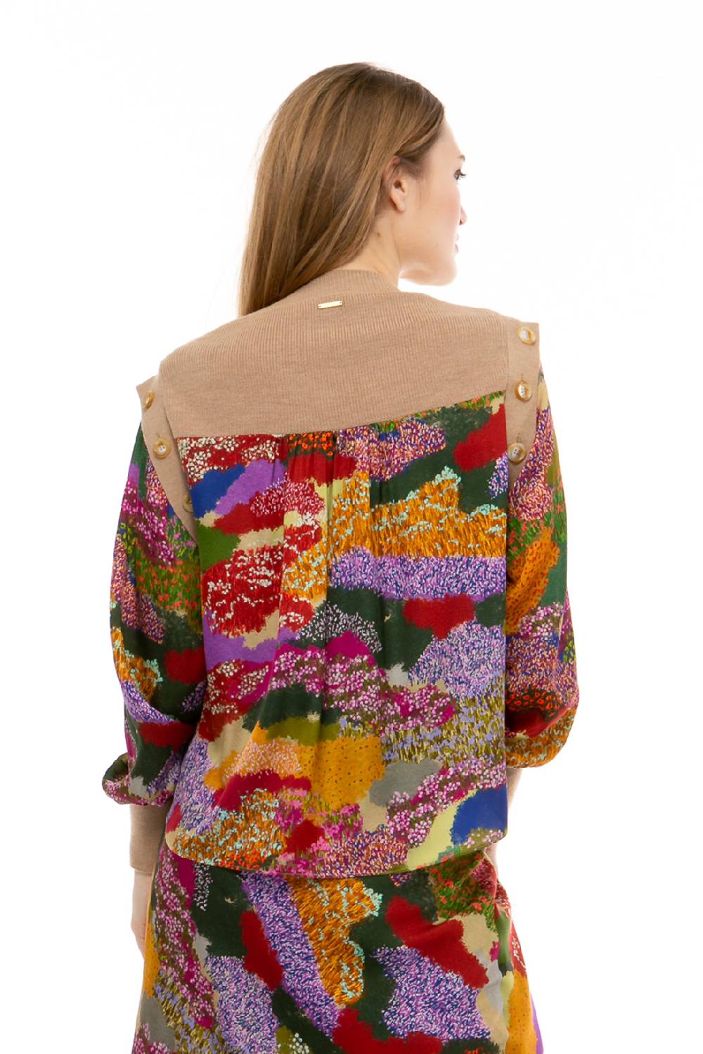 IVI GmbH FLOWER FIELDS Pullunder Mit Integrierter Bluse Multicolor