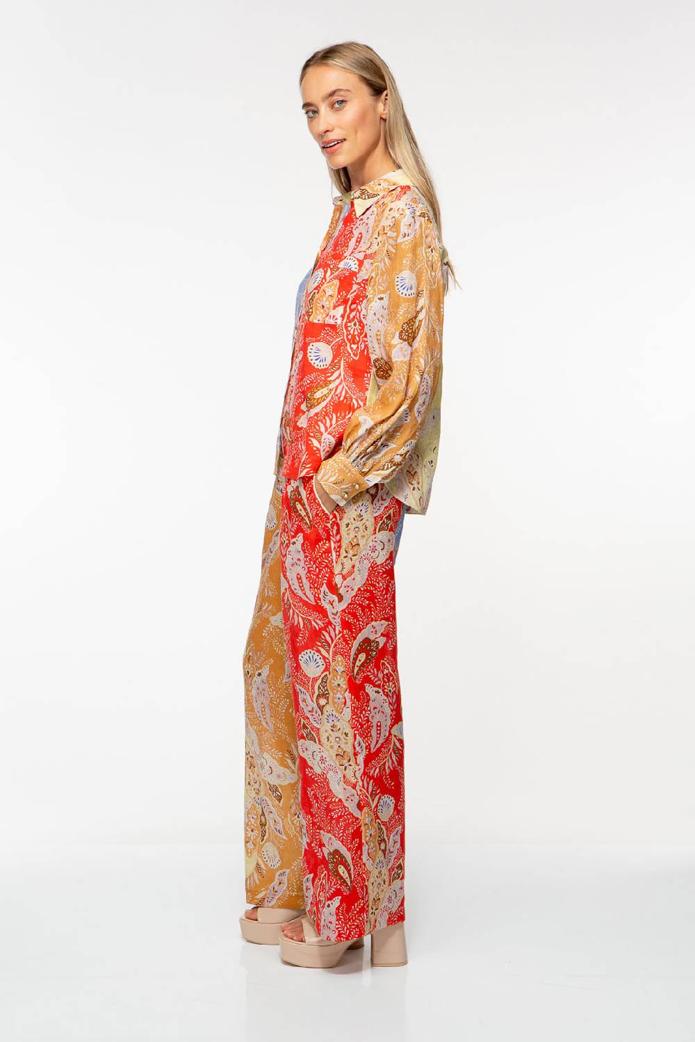 IVI GmbH AMBER Hemdbluse Aus Leinen Multicolor