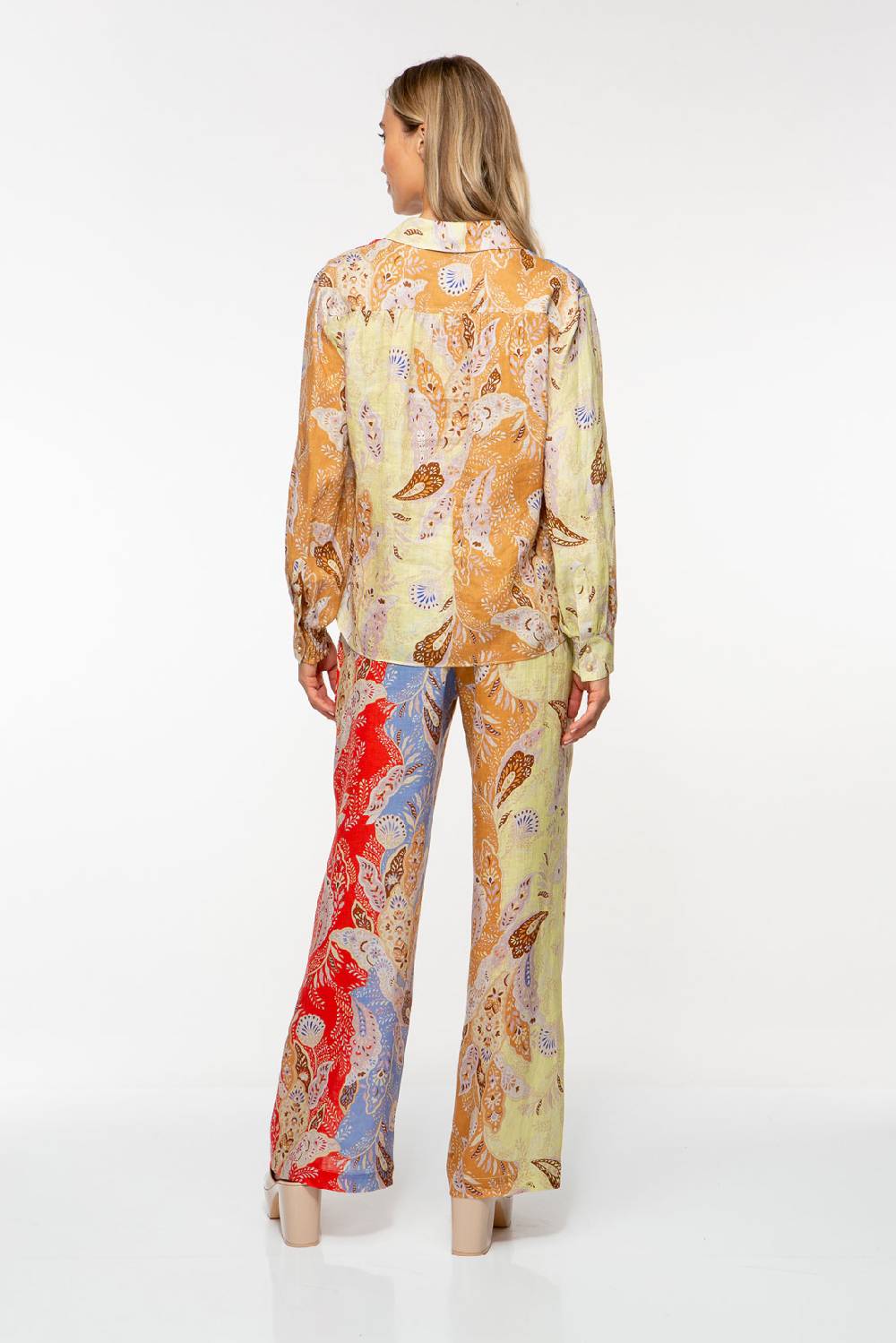 IVI GmbH AMBER Hemdbluse Aus Leinen Multicolor