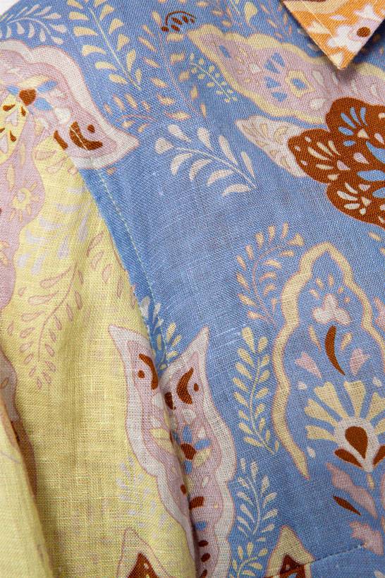 IVI GmbH AMBER Hemdbluse Aus Leinen Multicolor