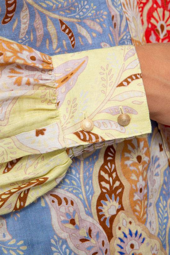 IVI GmbH AMBER Hemdbluse Aus Leinen Multicolor