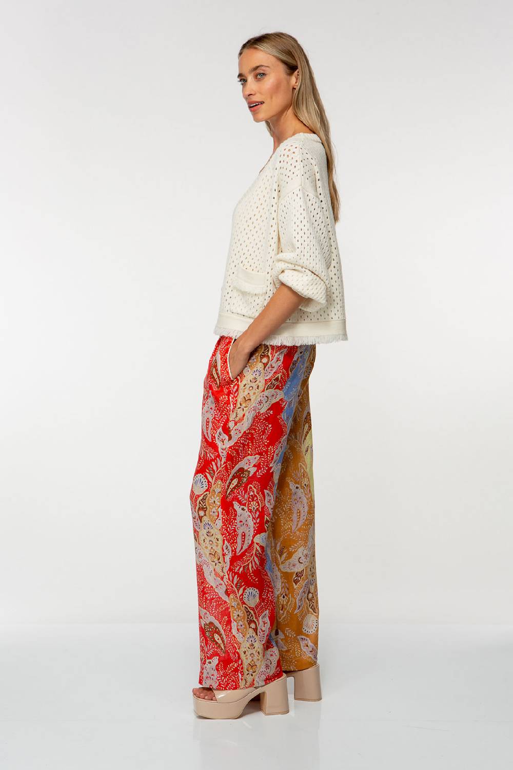 IVI GmbH AMBER Leinenhose Multicolor