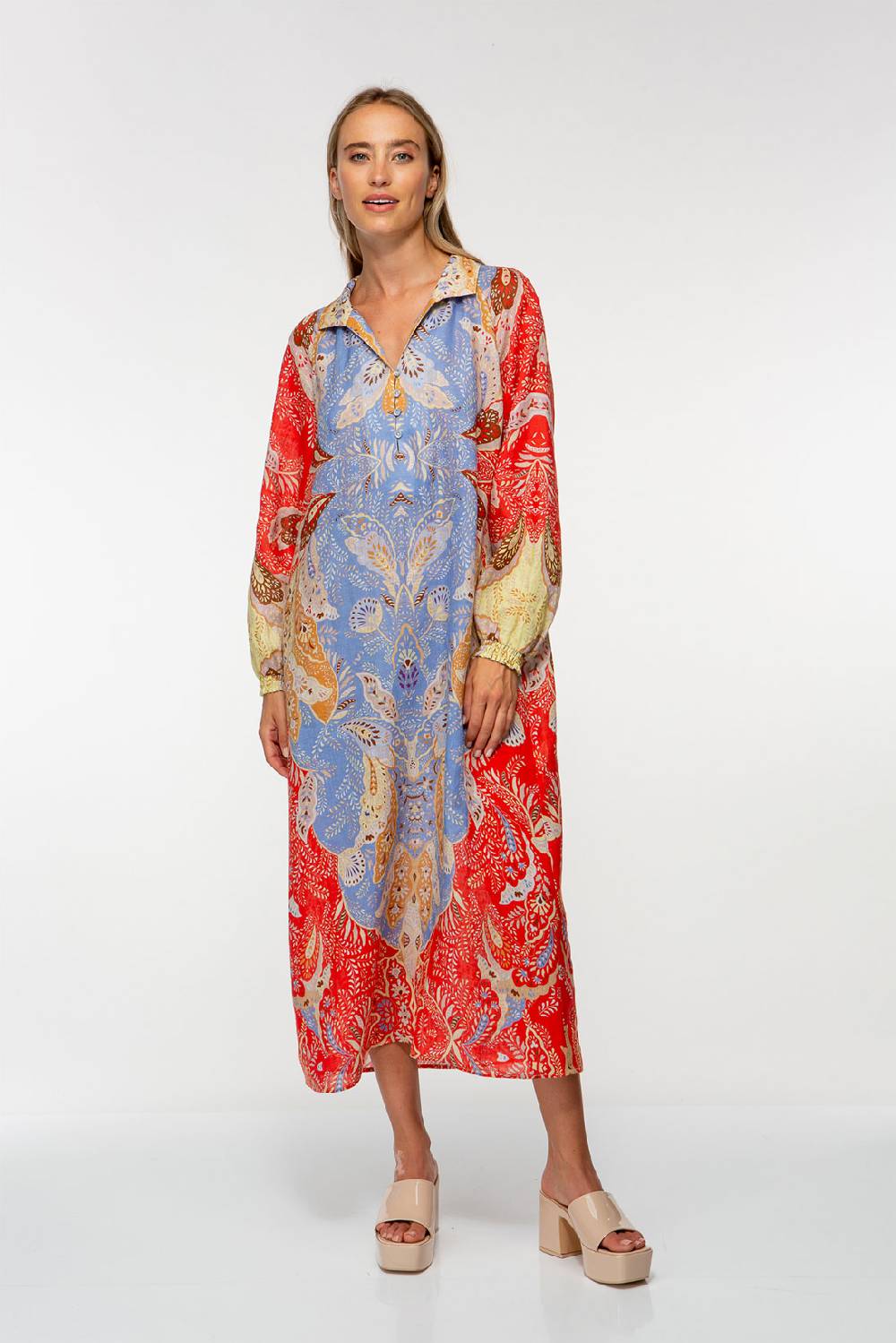 IVI GmbH AMBER Leinenkleid Multicolor