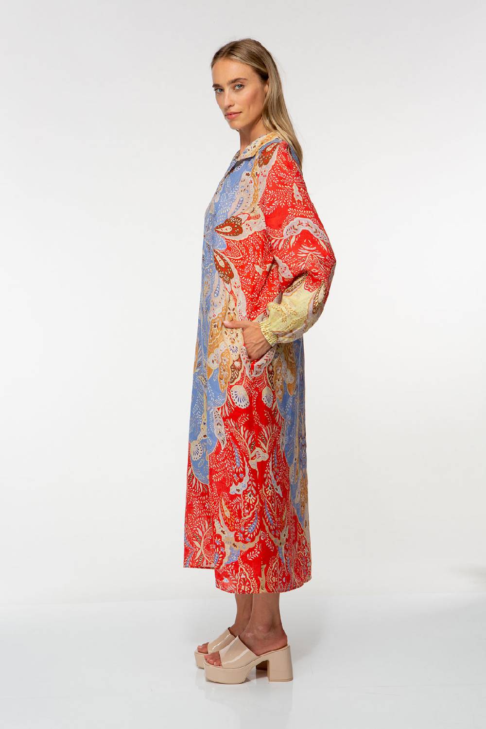 IVI GmbH AMBER Leinenkleid Multicolor