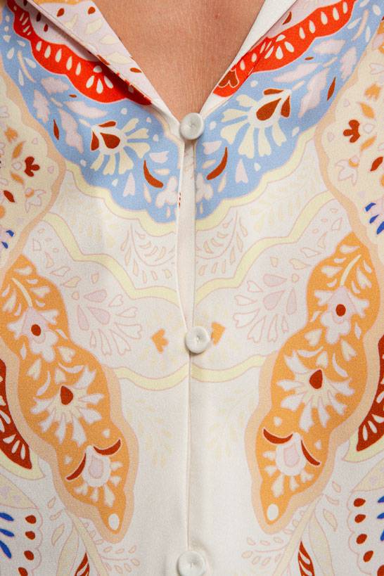 IVI GmbH AMBER Seidenbluse Mit Platziertem Print