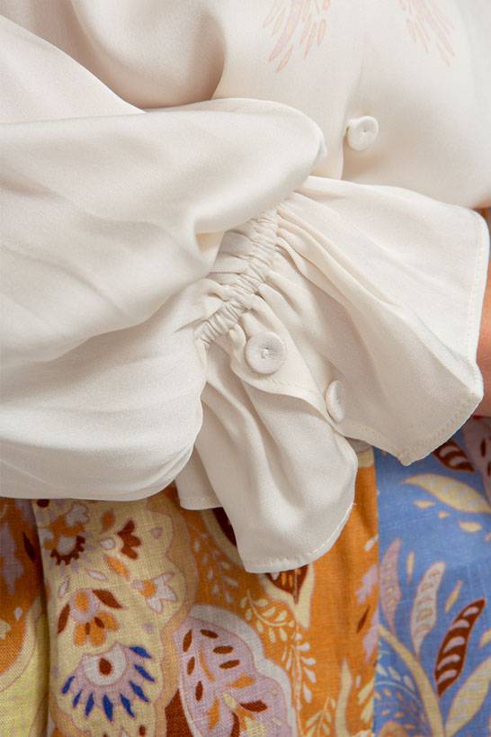 IVI GmbH AMBER Seidenbluse Mit Platziertem Print