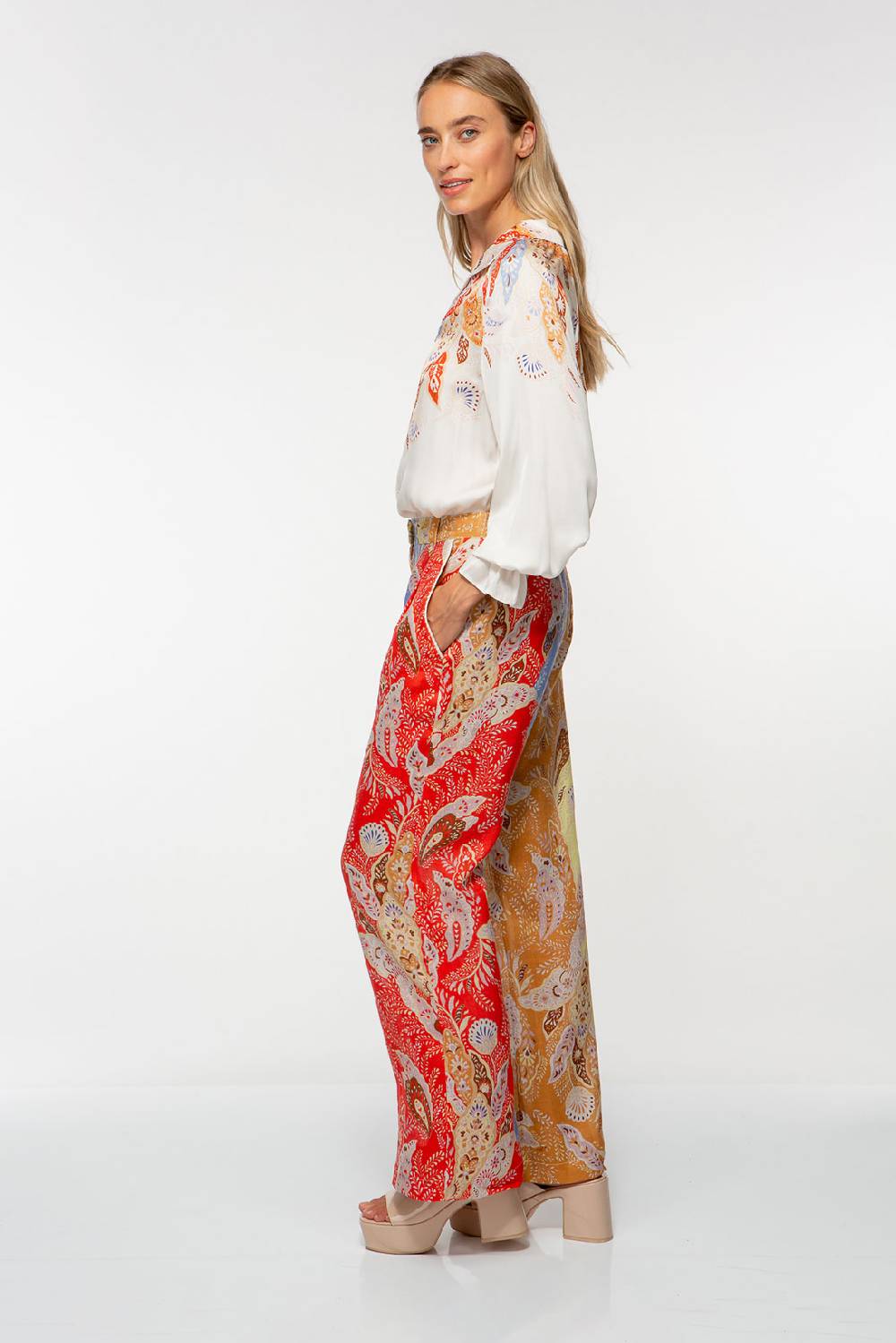 IVI GmbH AMBER Seidenbluse Mit Platziertem Print