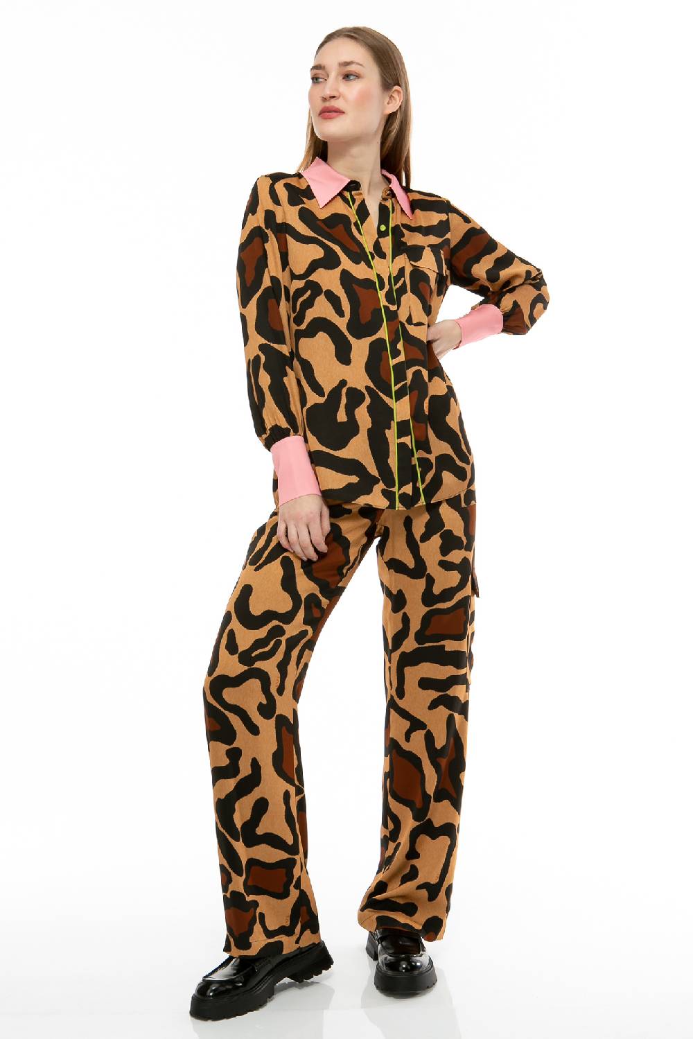 IVI GmbH BIG LEO Hemdbluse Braun