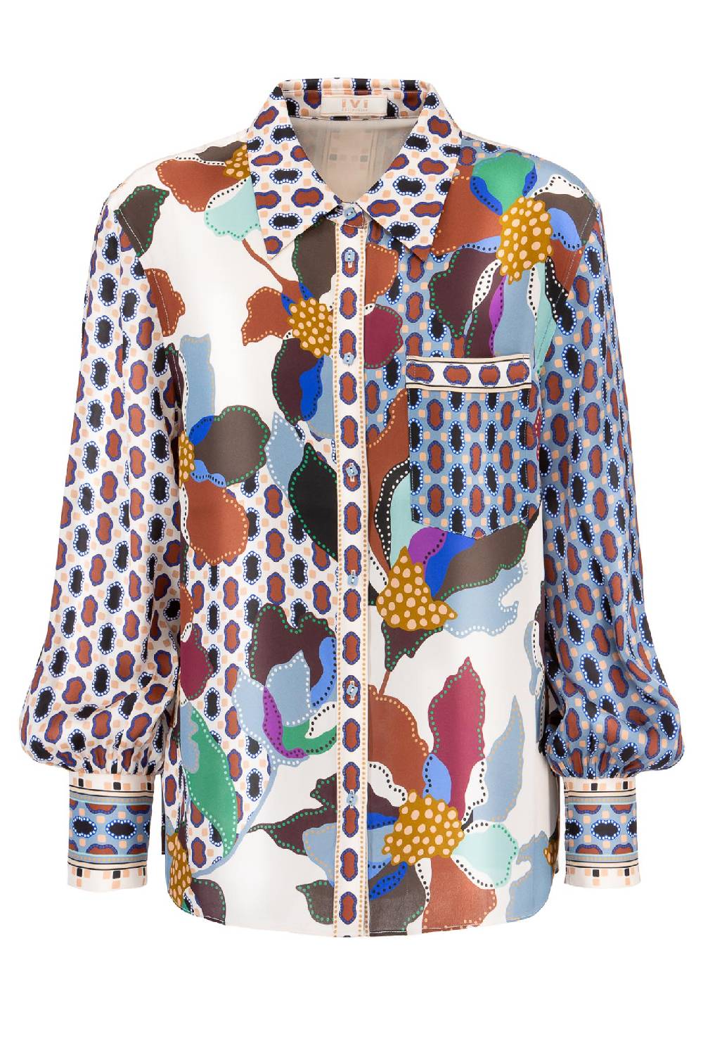 IVI GmbH BLUE BELL Hemdbluse im Patch Look