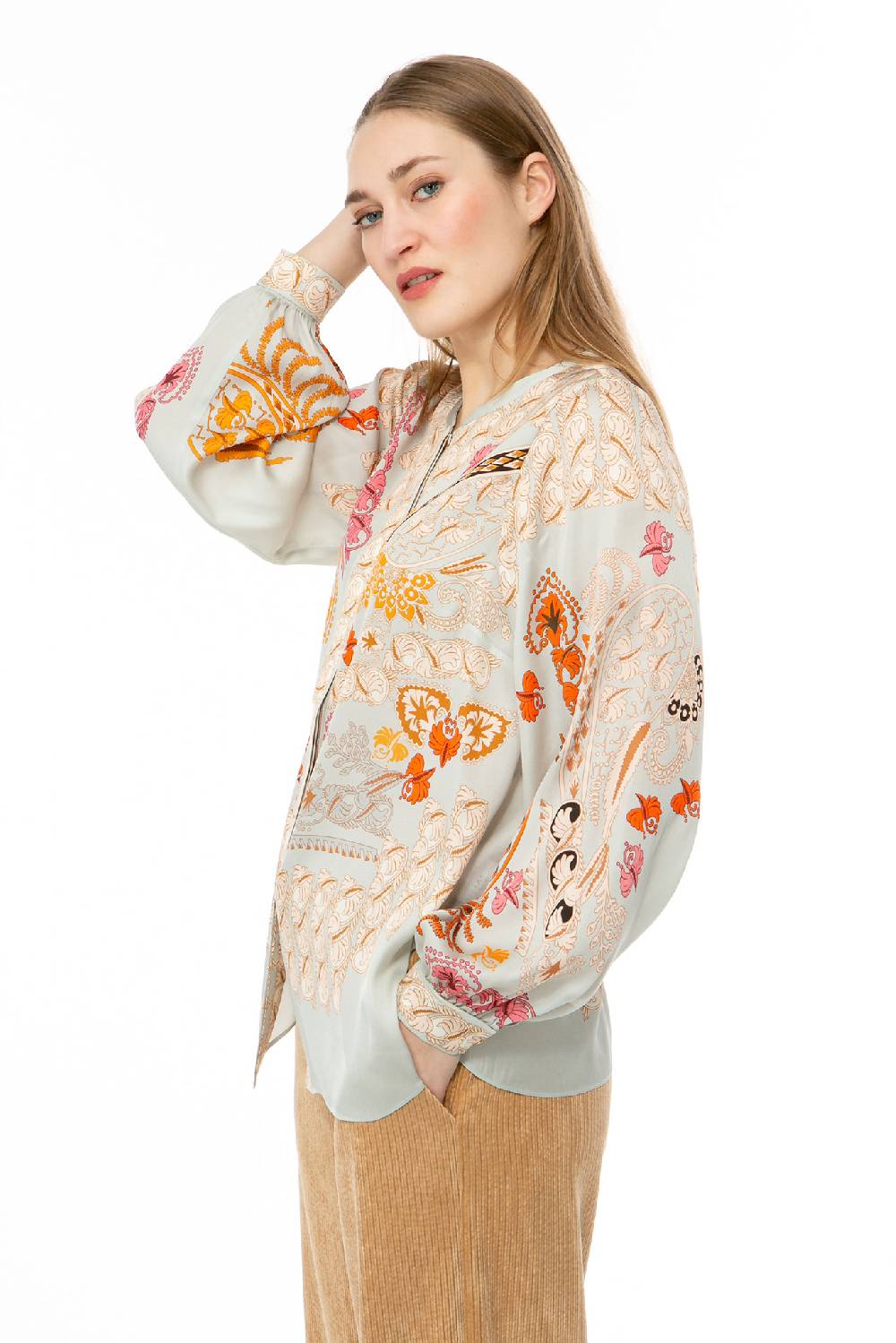 IVI GmbH BROCATE Bluse Bleue