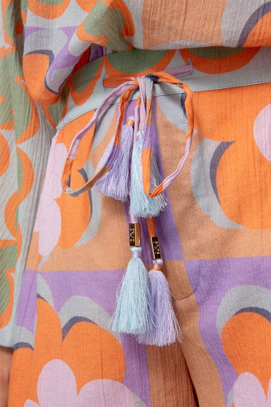 IVI GmbH CHECKED FLOWERS Shorts Multicolor