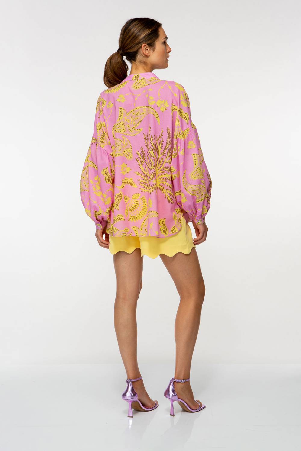 IVI GmbH CORAL FLOWER Baumwollbluse Mit Print Pink