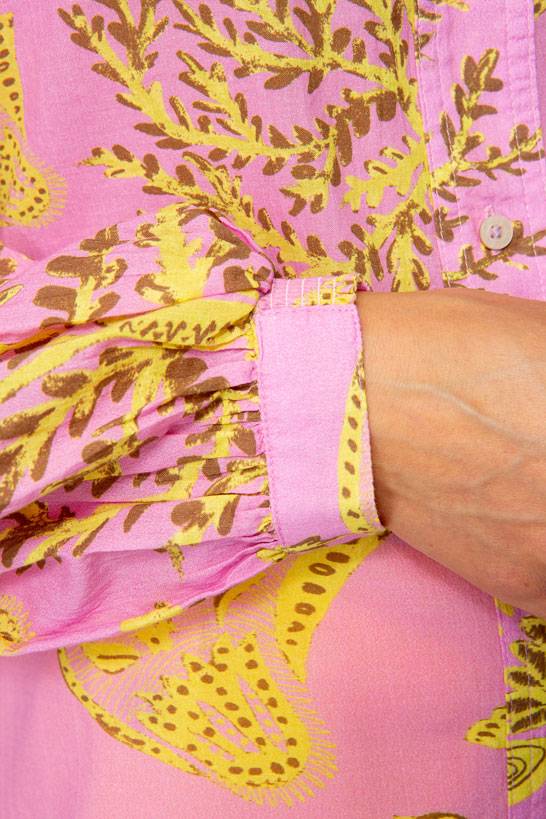 IVI GmbH CORAL FLOWER Baumwollbluse Mit Print Pink