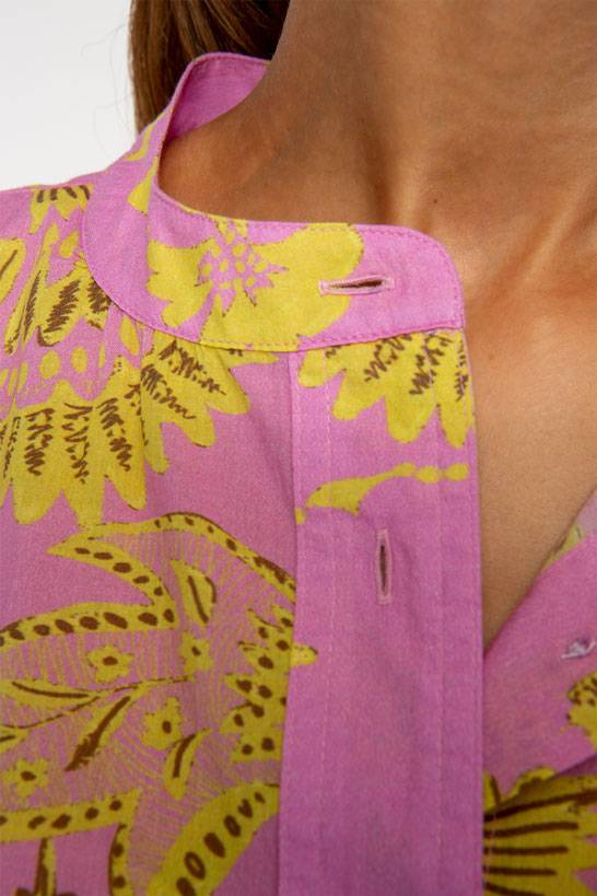 IVI GmbH CORAL FLOWER Baumwollbluse Mit Print Pink