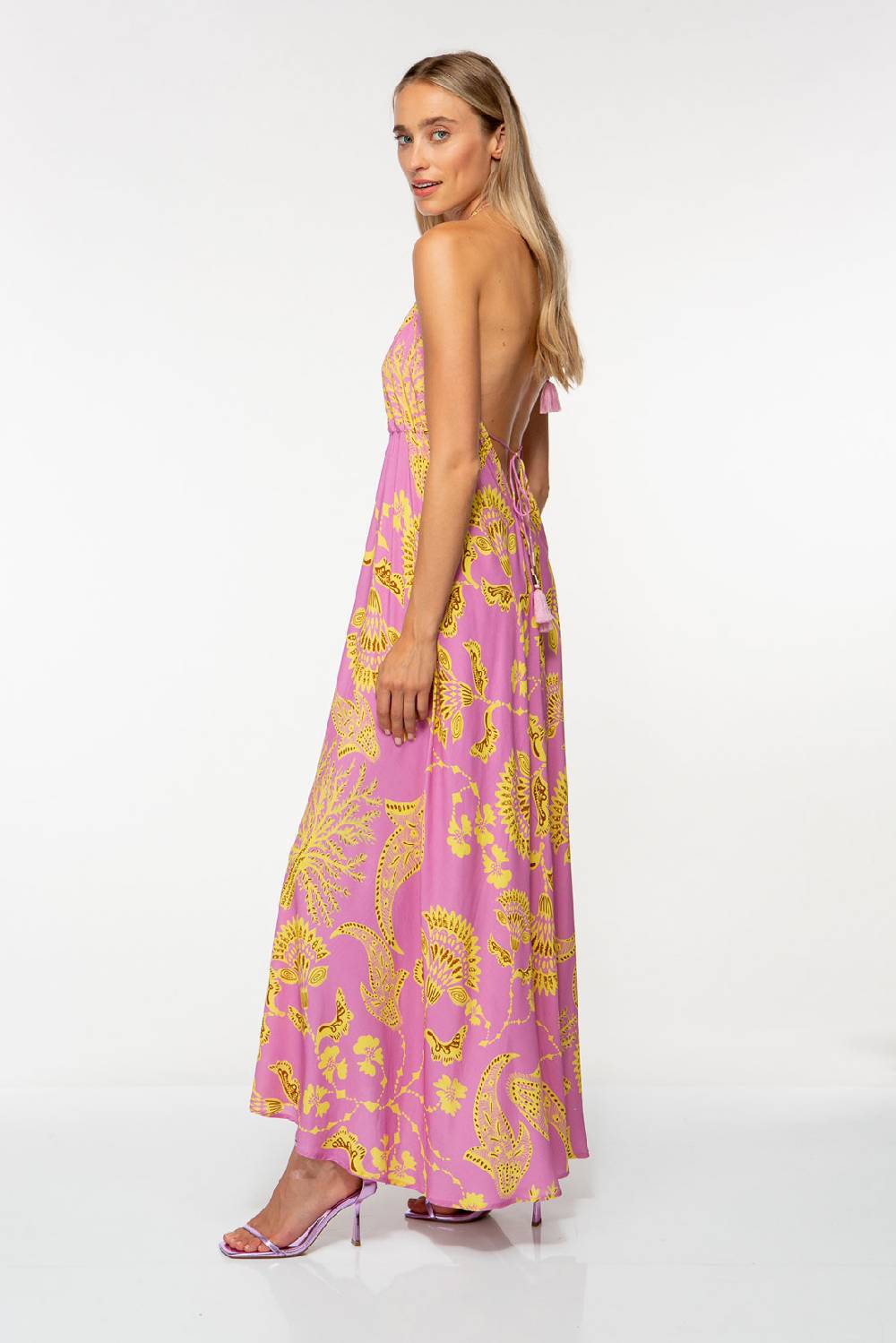 IVI GmbH CORAL FLOWER Maxikleid Mit Print Pink