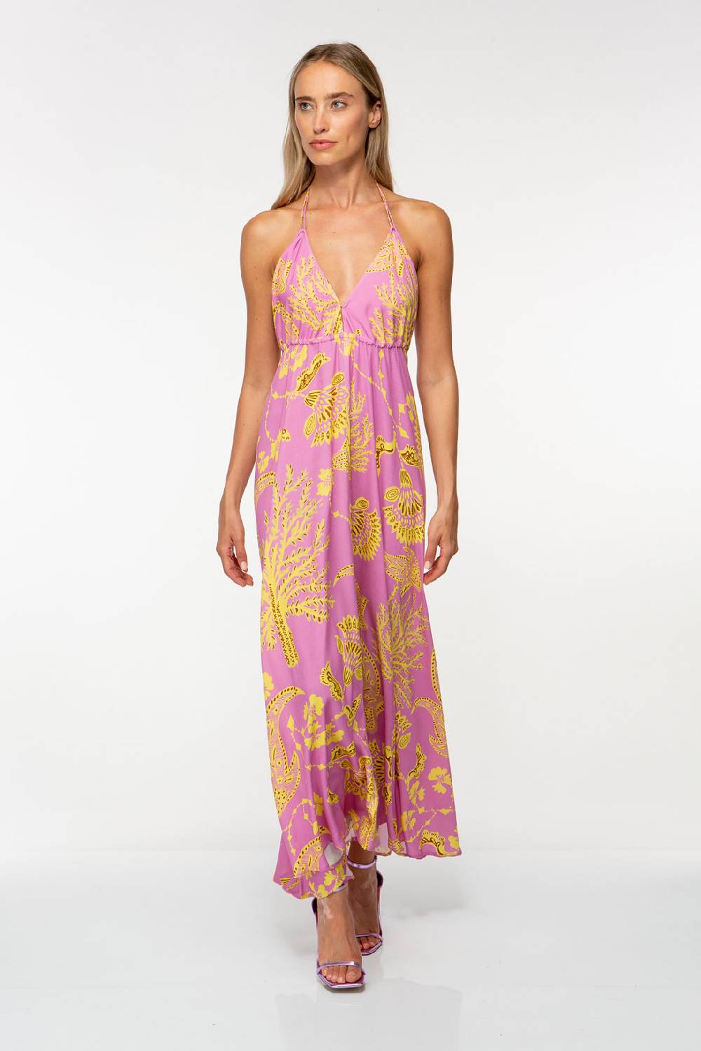 IVI GmbH CORAL FLOWER Maxikleid Mit Print Pink