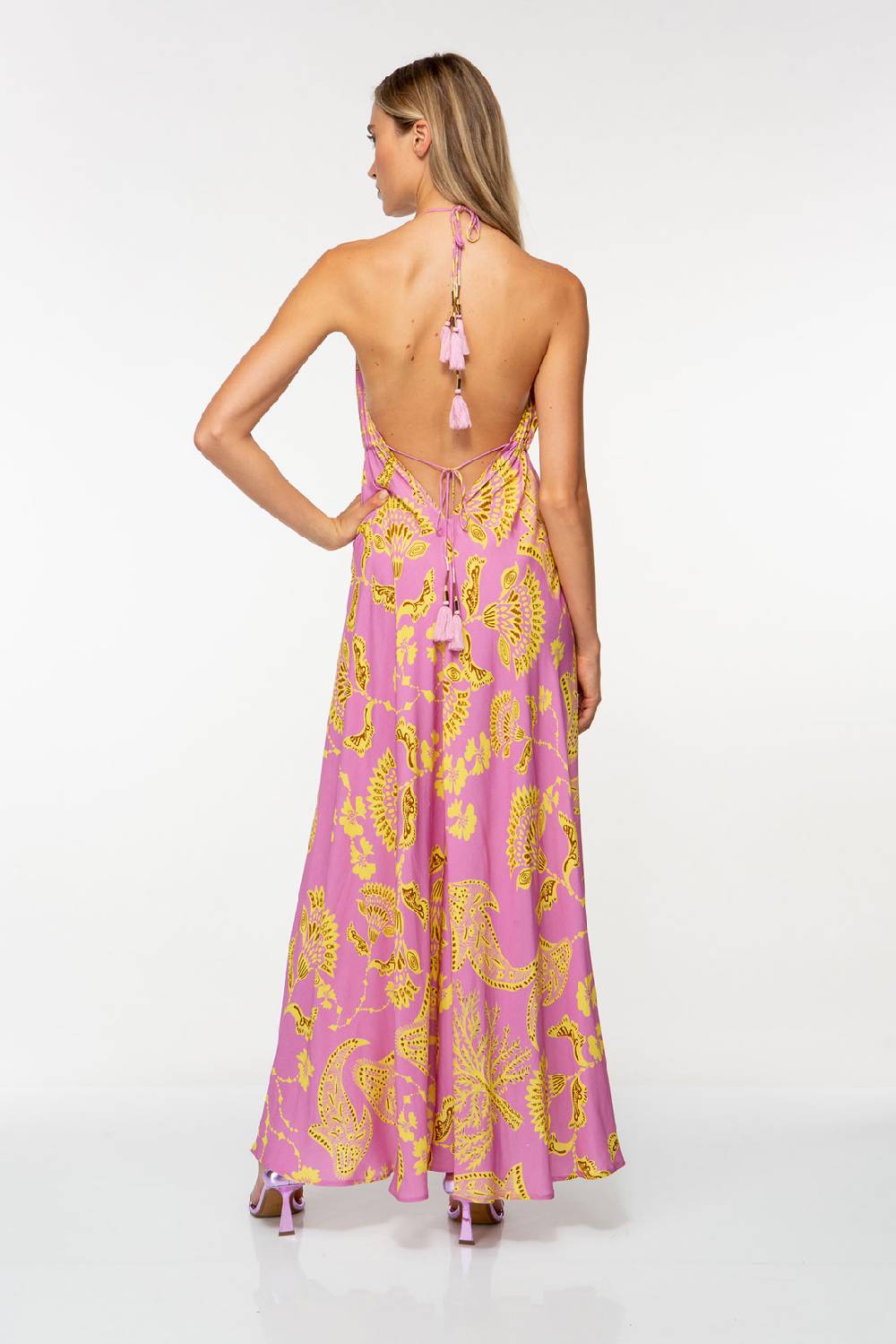 IVI GmbH CORAL FLOWER Maxikleid Mit Print Pink