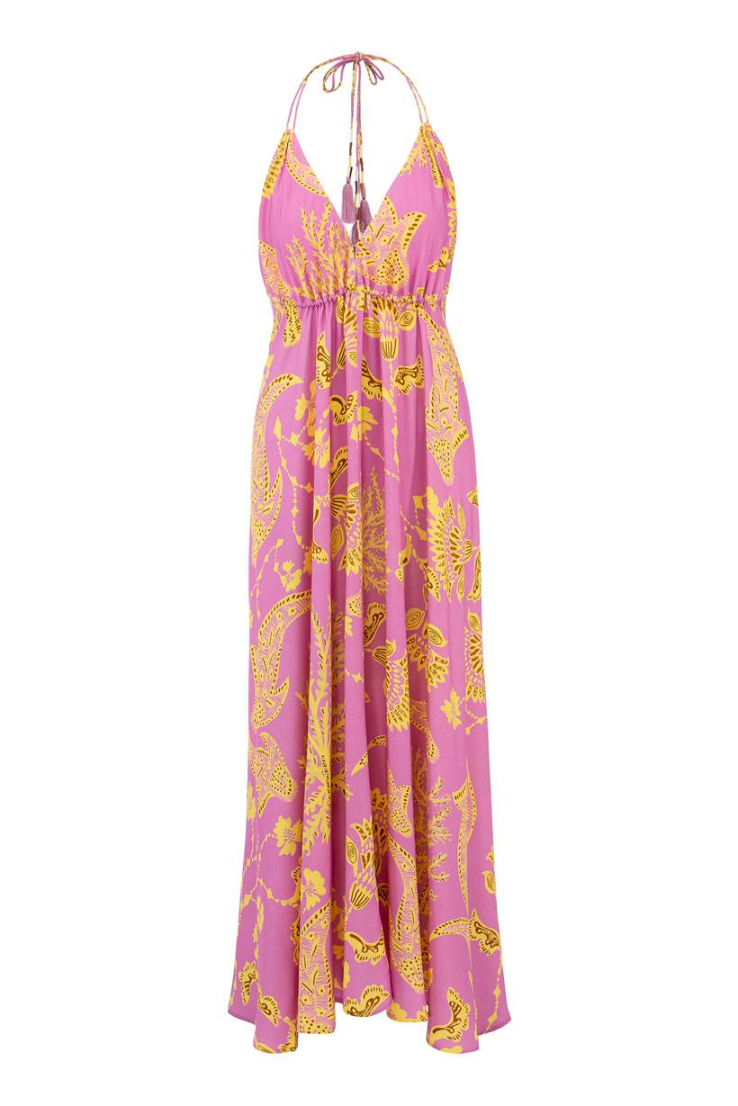 IVI GmbH CORAL FLOWER Maxikleid mit Print pink