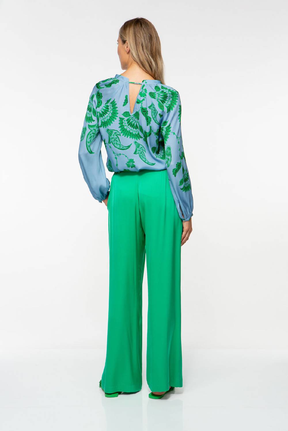 IVI GmbH CORAL FLOWER Seidenbluse Mit Print Ocean