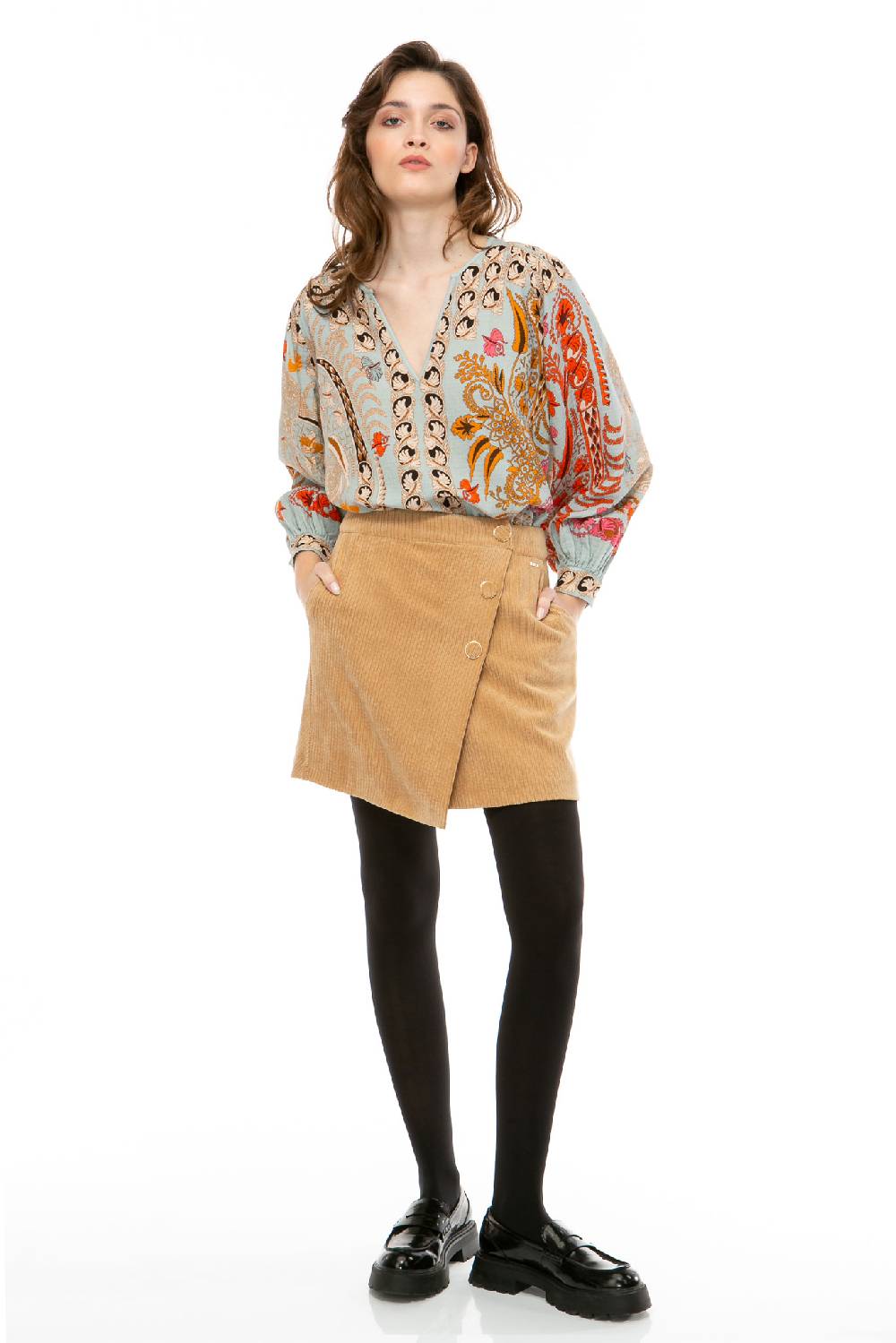 IVI GmbH CORDUROY Minirock Camel