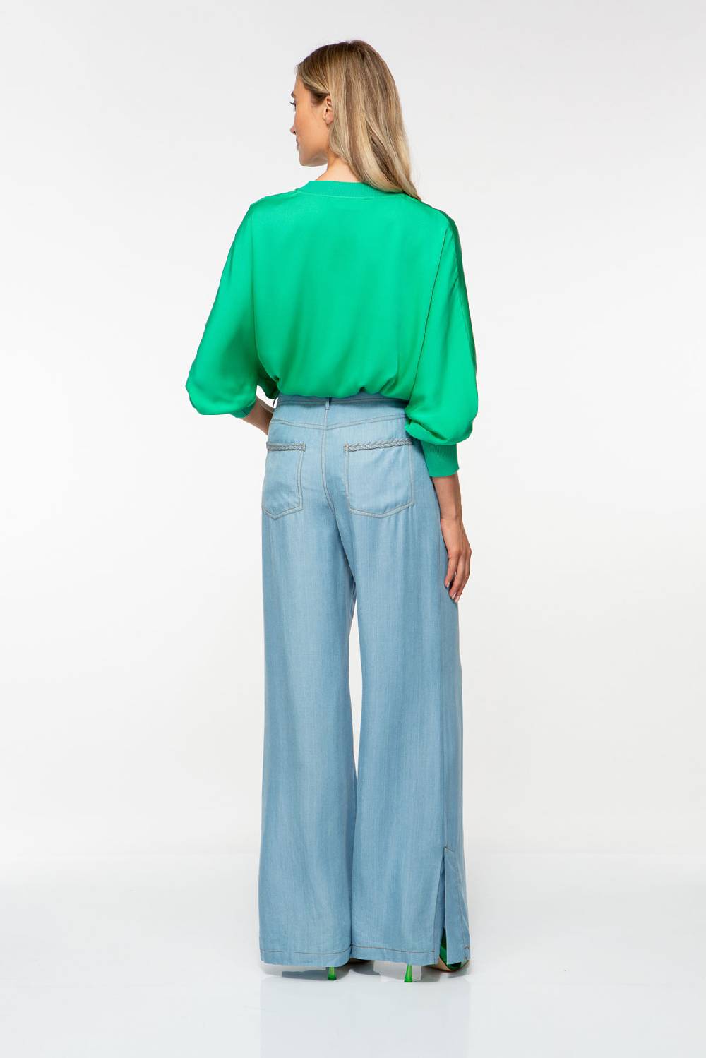 IVI GmbH DENIM Hose Mit Weitem Bein Light Blue