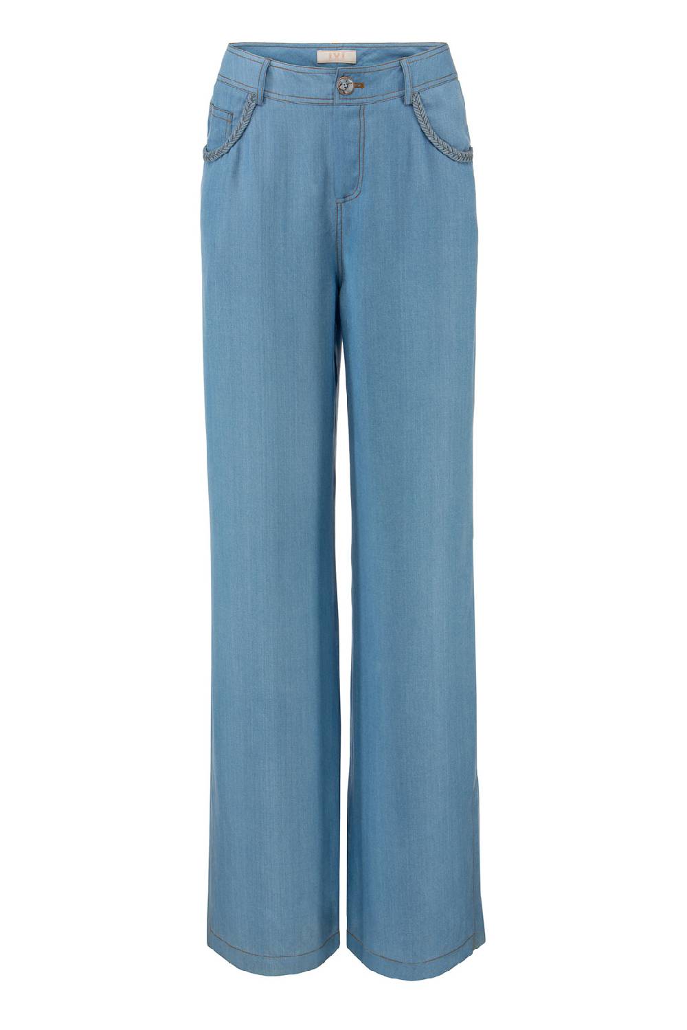 IVI GmbH DENIM Hose mit weitem Bein light blue