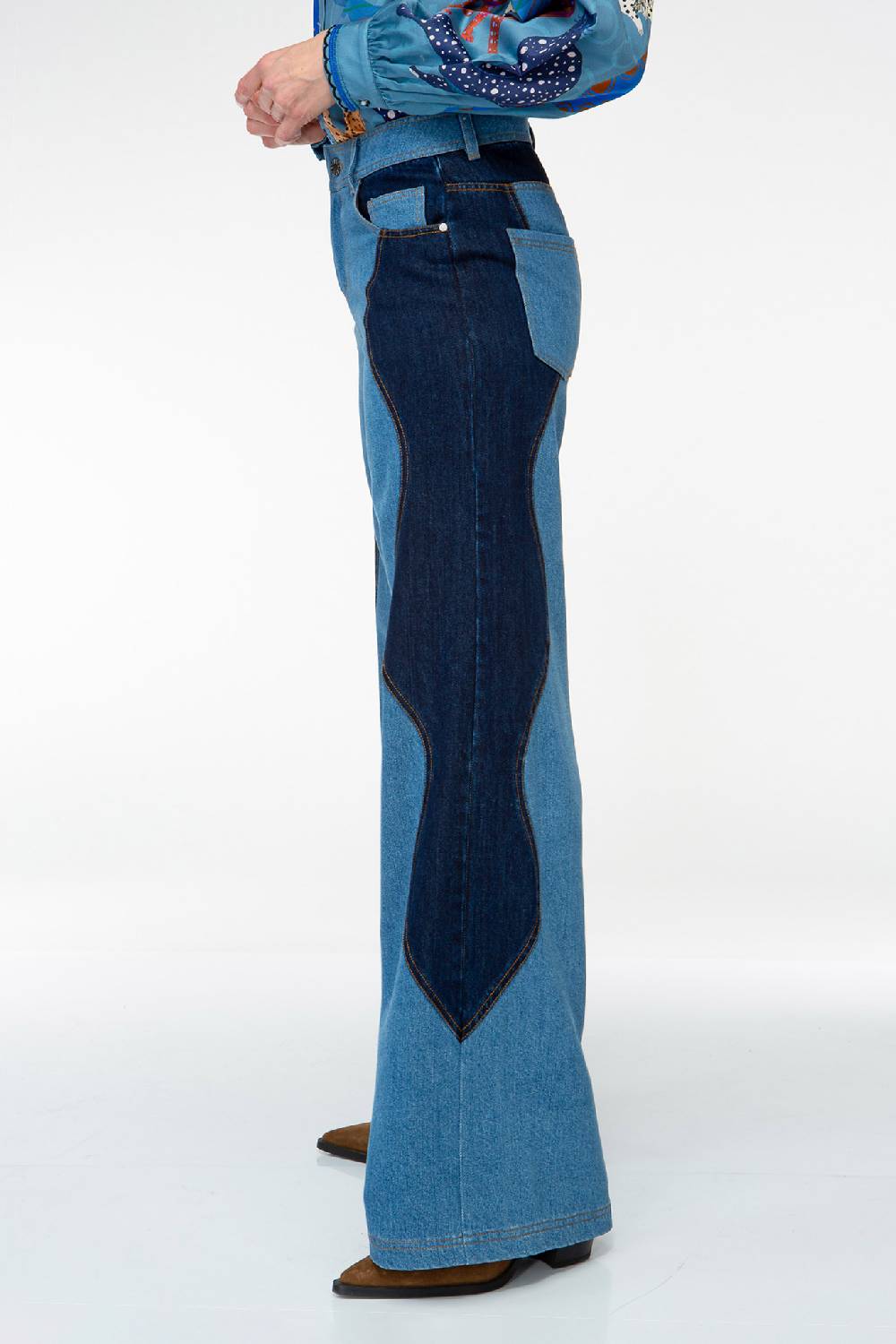 IVI GmbH DENIM Jeans Mit Weitem Bein Und Patch