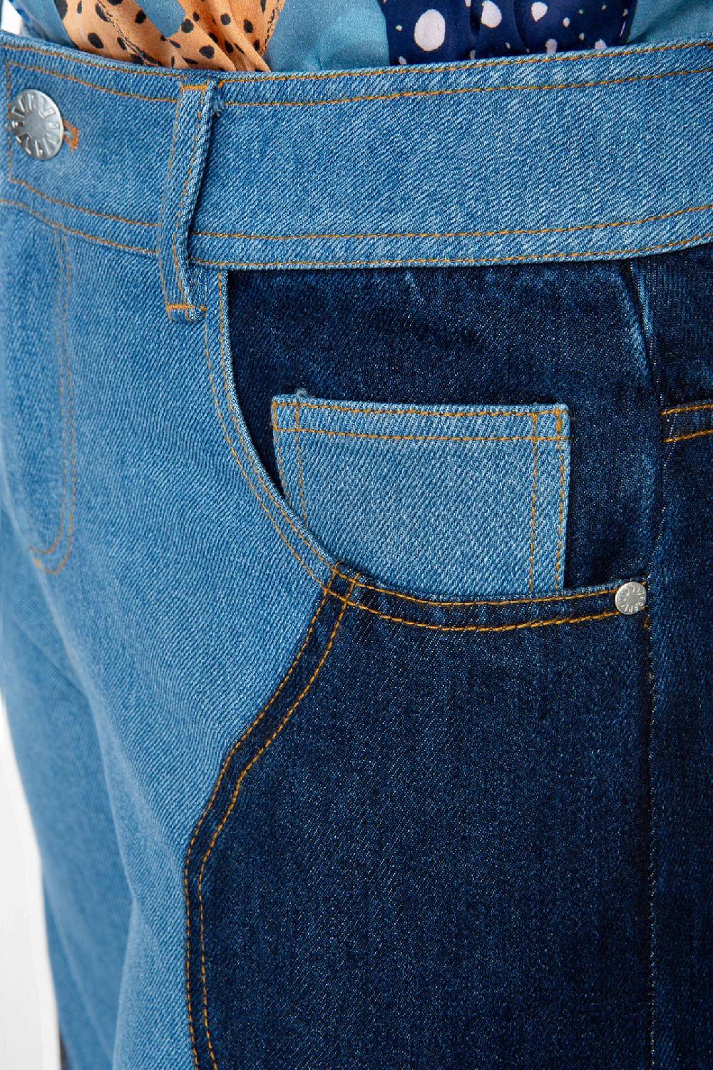 IVI GmbH DENIM Jeans Mit Weitem Bein Und Patch